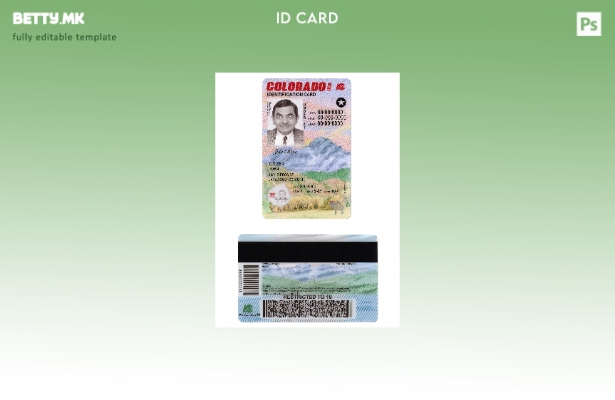 Модерен стил САД лична карта Колорадо под шаблон